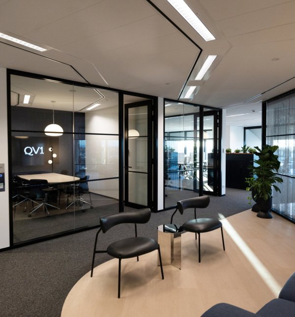 level 14 qv1 fitted office space with Kings Park views