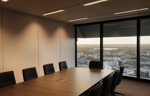 level 32 qv1 fitted office space boardroom