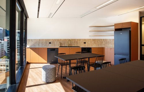 level 8 qv1 fitted office spaces kitchen and break room